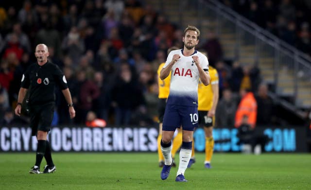 Harry Kane was relieved at the final whistle at Molineux 