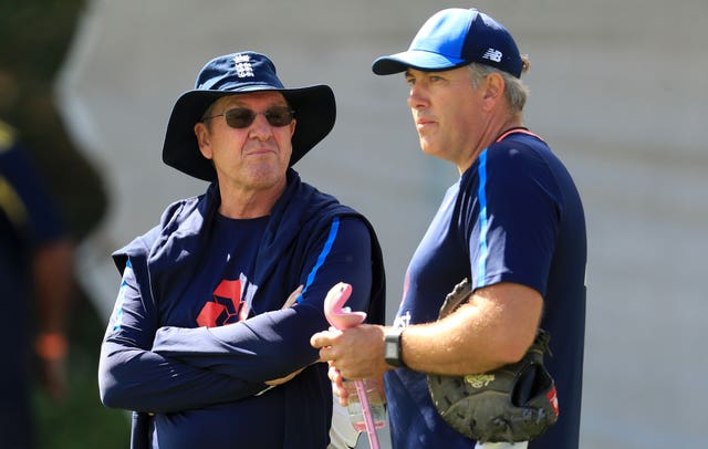 Chris Silverwood, right, succeeded Trevor Bayliss a couple of months ago (Mike Egerton/PA)