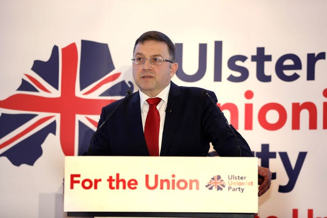 Ulster Unionist Party leader Robin Swann (Press Eye/PA)