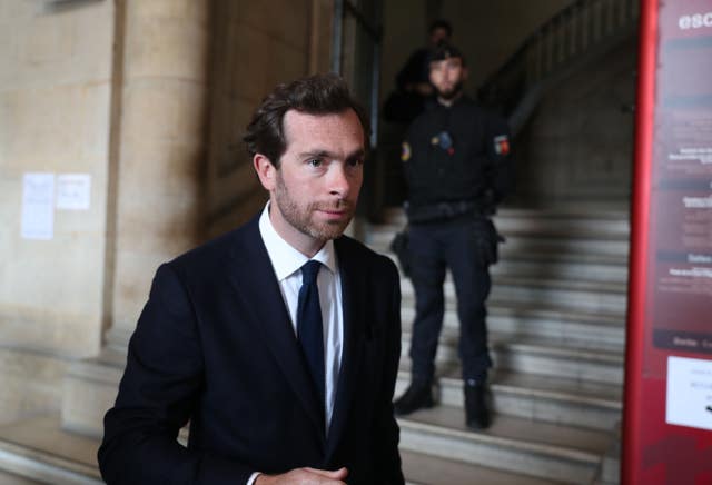 Sophie Toscan du Plantier’s son Pierre-Louis Baudey-Vignaud, at the Court of Appeal in Paris