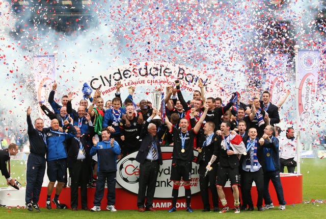Rangers' last major trophy success was their SPL title win in 2011