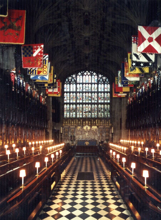 The interior of St George’s Chapel, Windsor Castle (Royal Collection/PA)