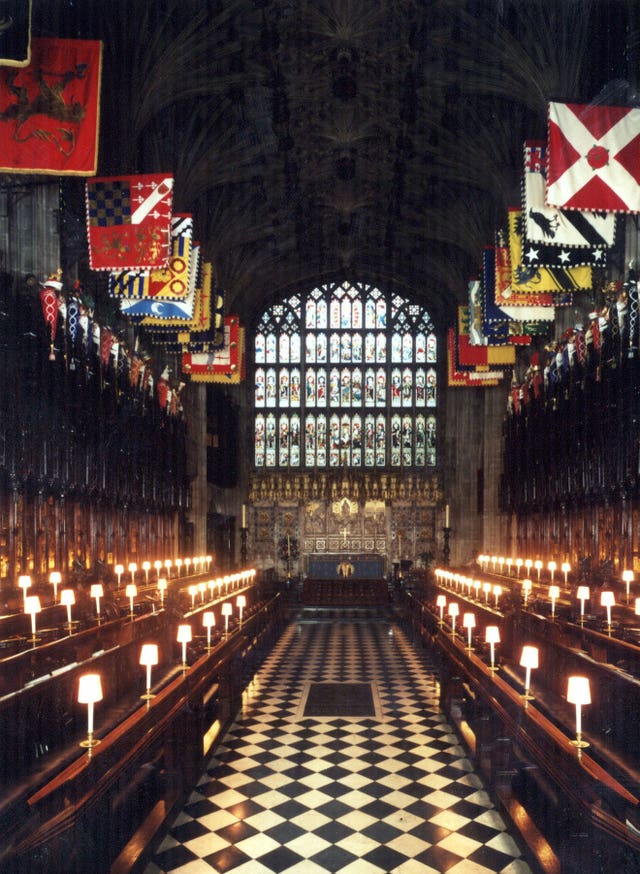 The interior of St George's Chapel, Windsor Castle (Royal Collection/PA)