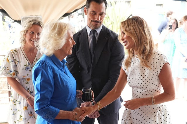 Camilla meeting Amanda Holden