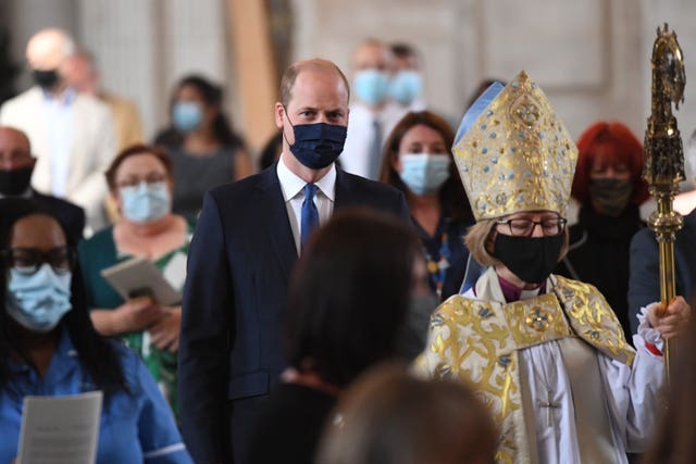 The Duke of Cambridge arrives at the NHS service