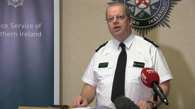 PSNI Chief Constable Simon Byrne (David Young/PA)