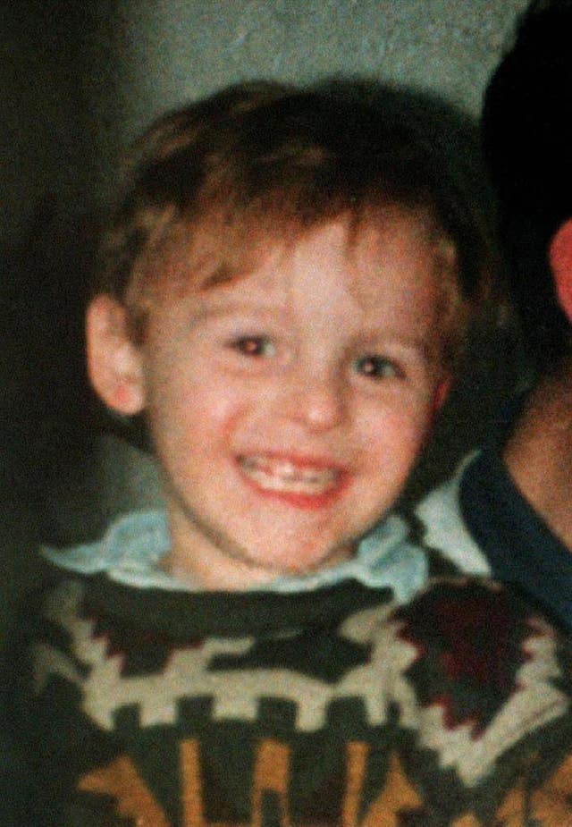 Two-year-old James Bulger was abducted and murdered in Merseyside in February 1993 (PA)