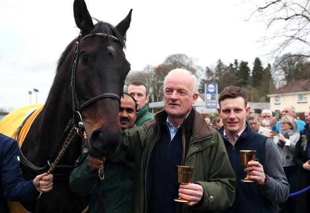 Willie Mullins and Paul Townend with Gold Cup winner Al Boum Photo