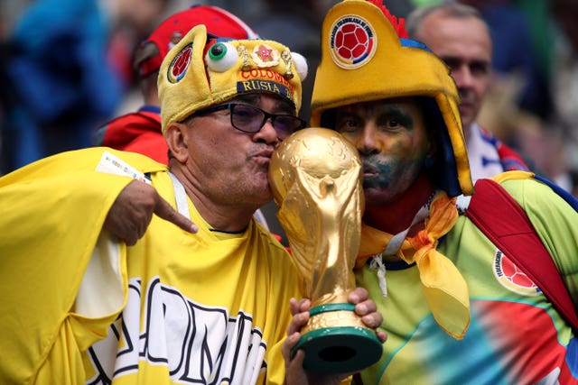 Colombia fans travelled in large numbers to Russia