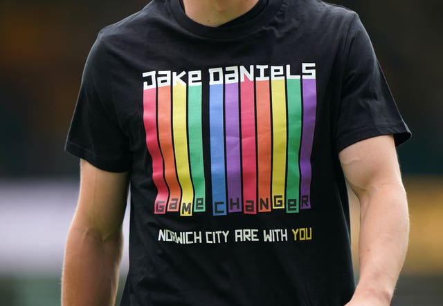 Norwich show support for Jake Daniels