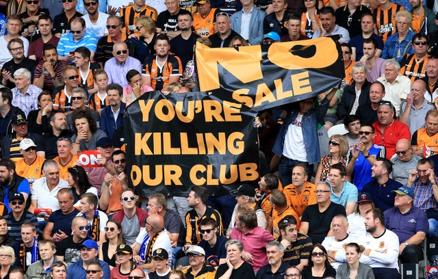 Hull fans blame owner Assem Allam for the club's plight
