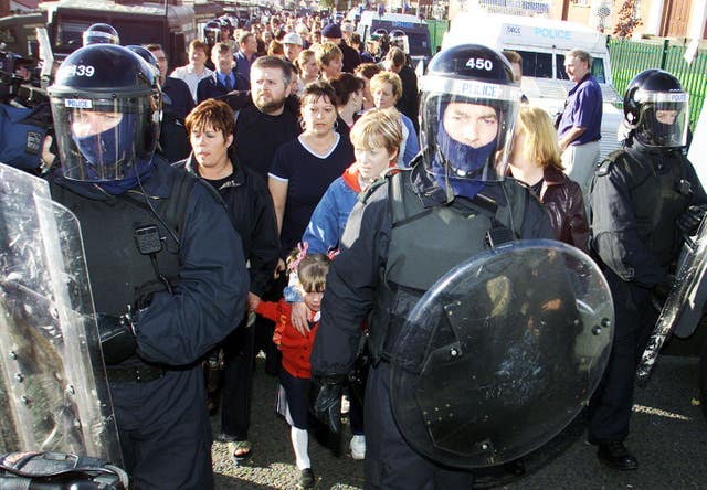 School Girls Arrive During Protests