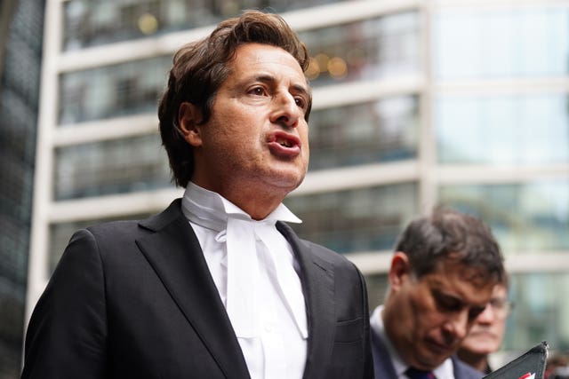 The Duke of Sussex’s barrister David Sherborne (James Manning/PA)