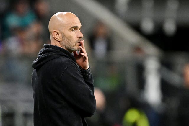 Chelsea manager Enzo Maresca on the touchline during a game