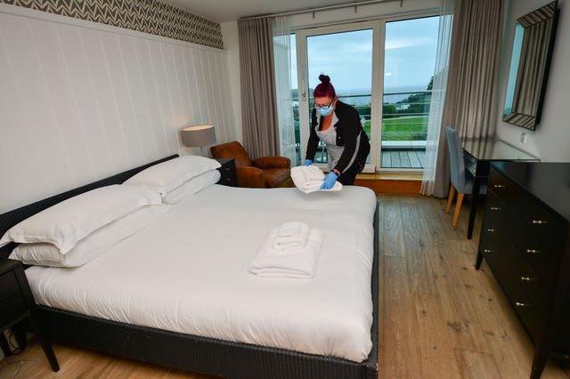 Hoteliers were struggling to find staff to fill vacancies at their hotels (Ben Birchall/PA)