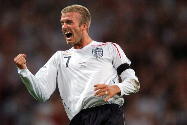 David Beckham scored 16 of his 17 England goals as captain