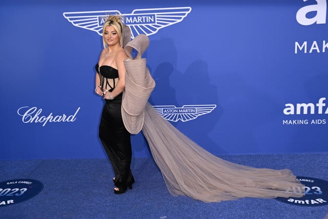 Bebe Rexha attending the amfAR Gala