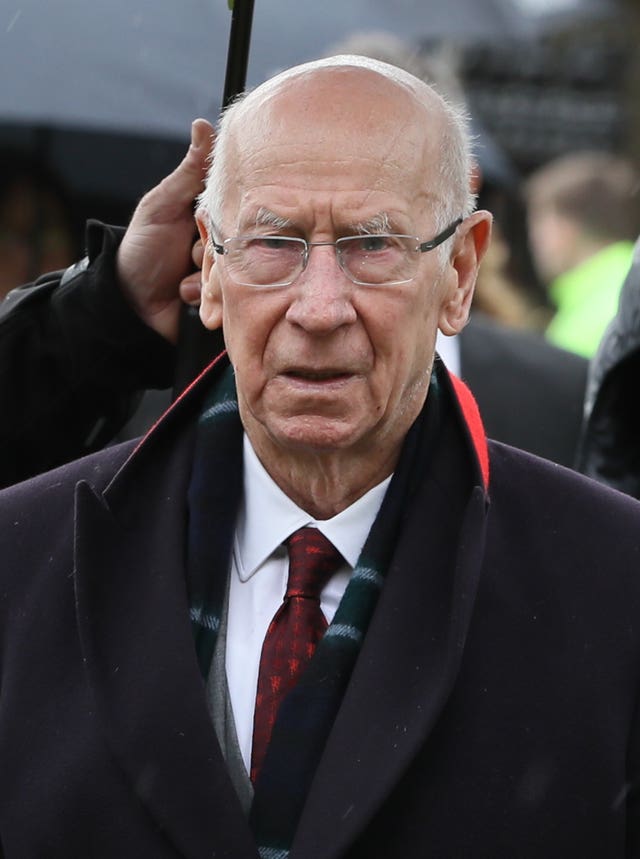 Sir Bobby Charlton was diagnosed with dementia earlier this month