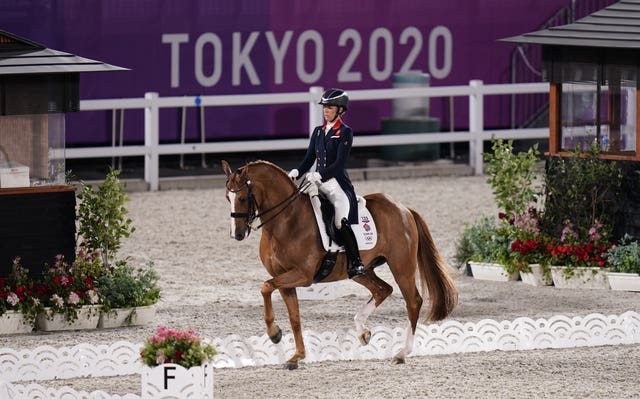 Great Britain's Charlotte Dujardin in action during the dressage team event at Tokyo 2020