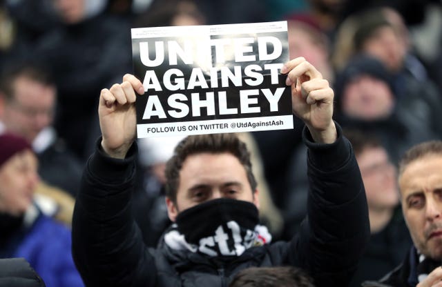 Mike Ashley remains the owner of Newcastle despite years of protests.