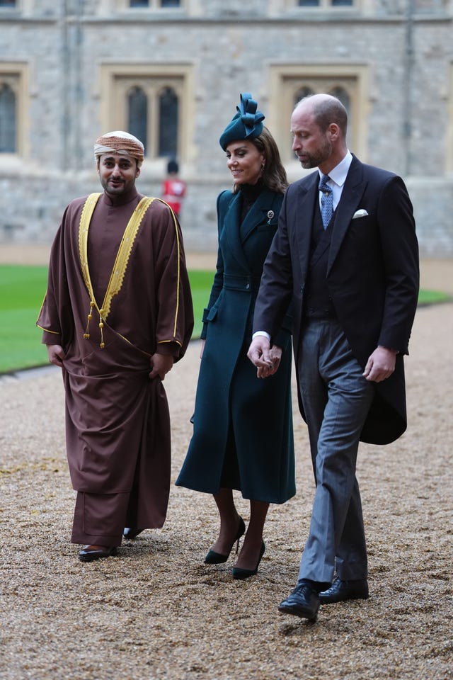 William and Kate with Sayyid Theyazin bin Haitham Al Said earlier in the day