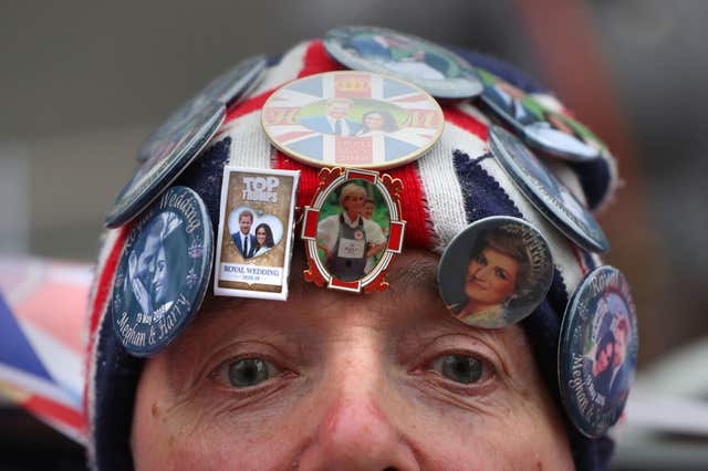 Diana superfan John Loughrey in Windsor ahead of the royal wedding (Jonathan Brady/PA)