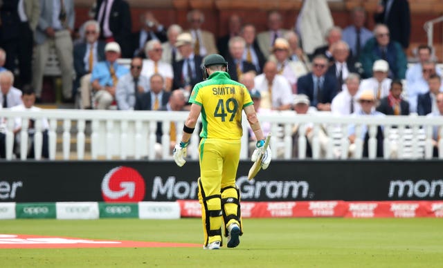 Former Australia captain Smith was heckled as he left the pitch.