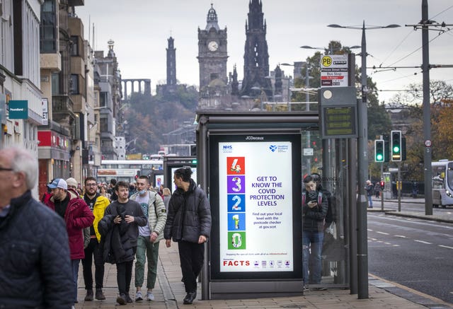 Scottish Government public information signs along Edinburgh’s Princes Street