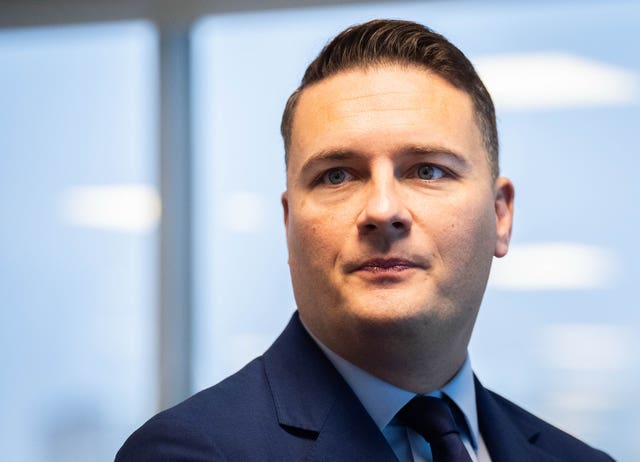 Health Secretary Wes Streeting during a visit to NHS England’s headquarters at Wellington House in London
