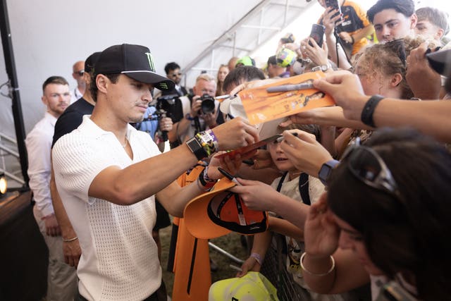Lando Norris at last weekend's Goodwood Festival of Speed