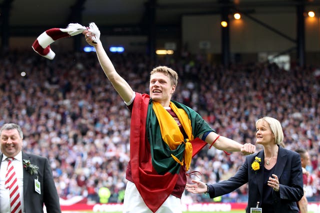 Zaliukas skippered Hearts to Hampden glory