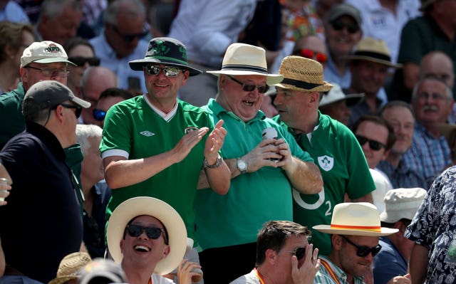 Ireland fans celebrate as England are skittled for 85 