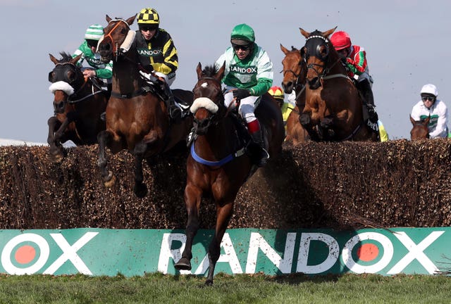 Thomas Patrick on his way to an impressive victory at Aintree