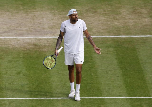 It would not be Nick Kyrgios match without a disputed line call