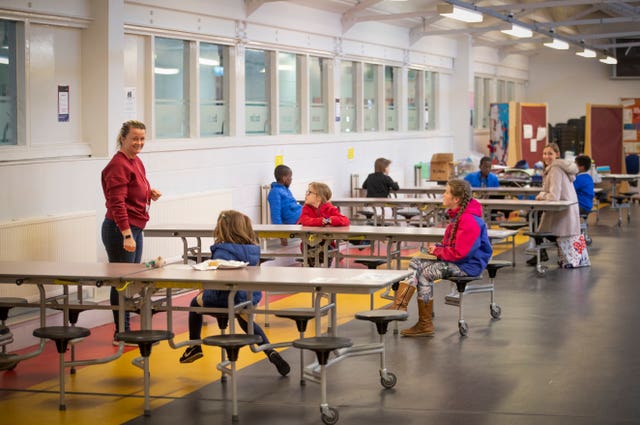 Social distancing at a school