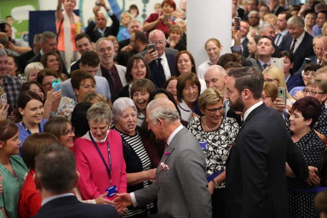 Charles visits Omagh Hospital