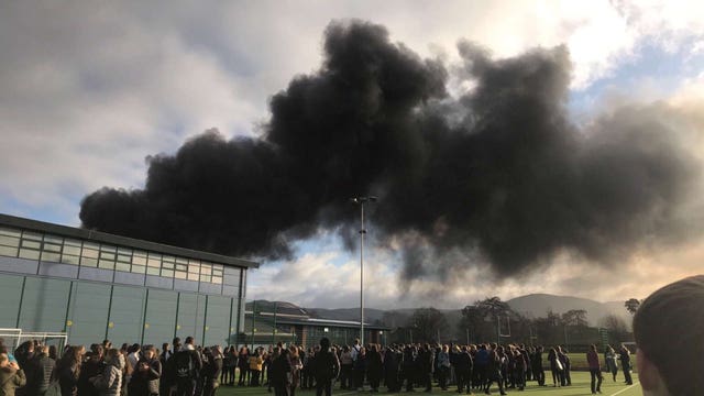 Peebles High School fire