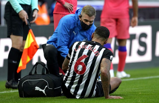 Jamaal Lascelles was forced off 
