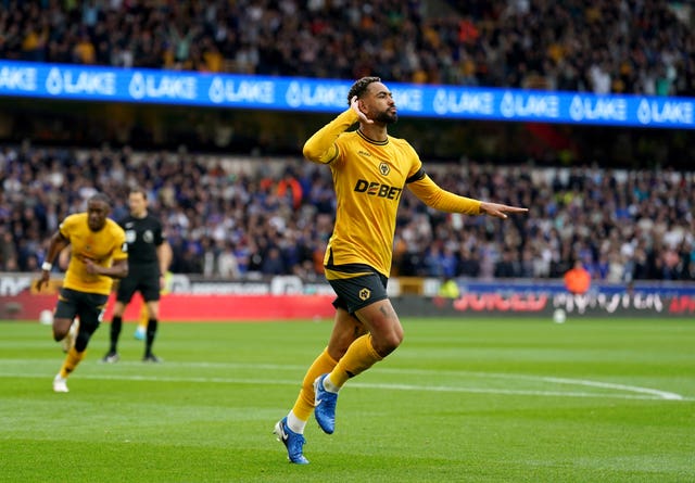 Matheus Cunha celebrates his equaliser