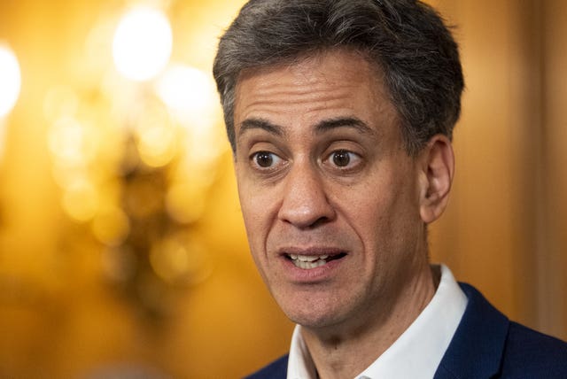 Energy Secretary Ed Miliband inside Downing Street