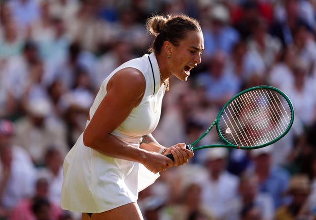 Aryna Sabalenka screams