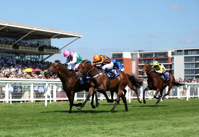 Lead Artist (pink cap) just got the better of Dancing Gemini in the Lockinge