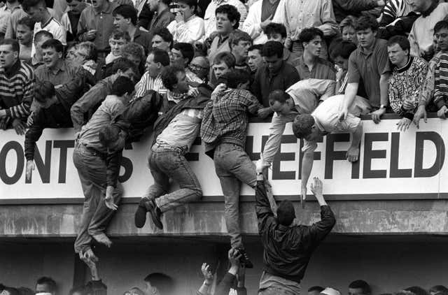 Deadly overcrowding at Hillsborough in 1989, which would claim the lives of 96 people.