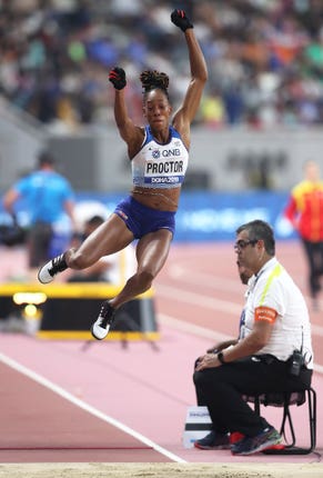 Shara Proctor booked her place in the long jump final
