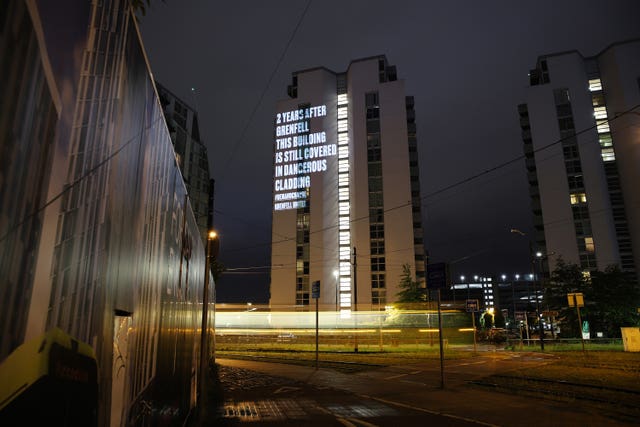 Grenfell Tower fire projection