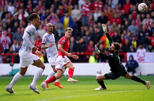 Nottingham Forest stun Liverpool as Taiwo Awoniyi goal sinks former club