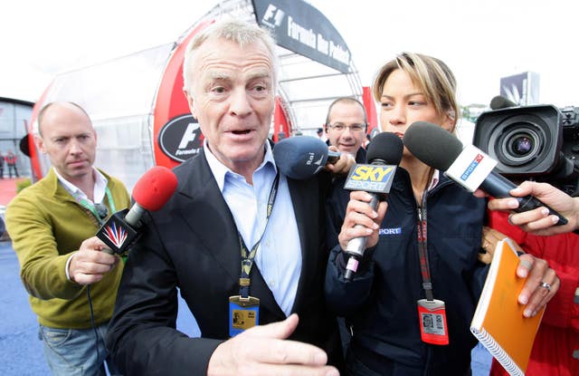 Max Mosley at Silverstone for the British Grand Prix 