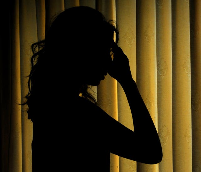 Distressed woman