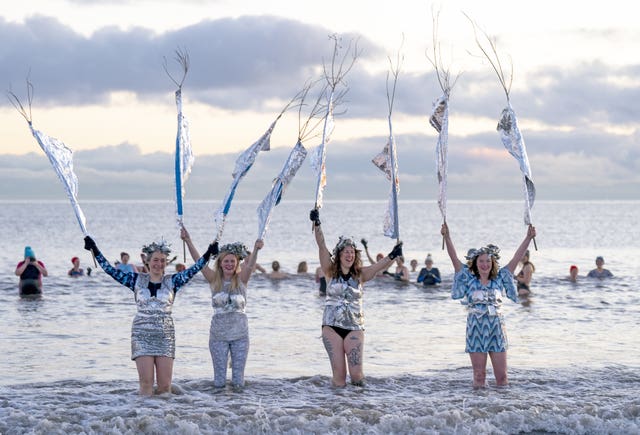 Sunrise swimmers