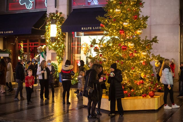 Shoppers on New Bond Street in central London